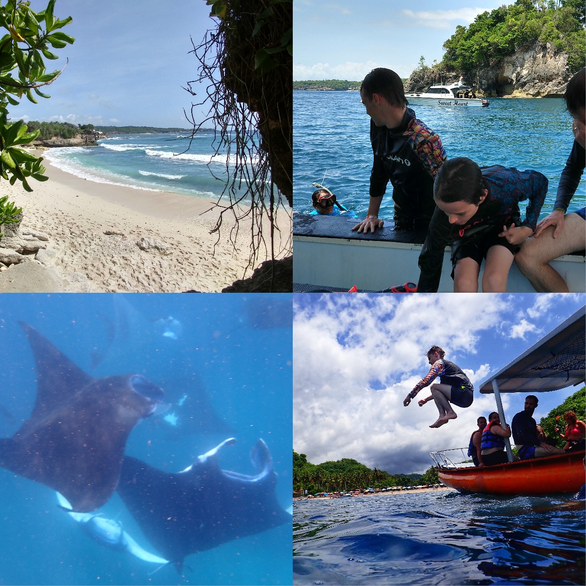 Snorkel with manta rays nusa penida bali family-