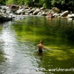 A Tropical Christmas in Port Douglas Australia swimming at Mossman Gorge