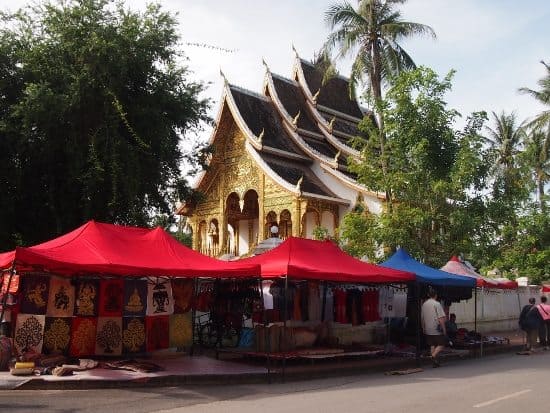 The night markets in Luang prabang just setting up.