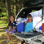 How I Became a Road Trip With Kids Ninja! Road trip with kids tail gate picnic
