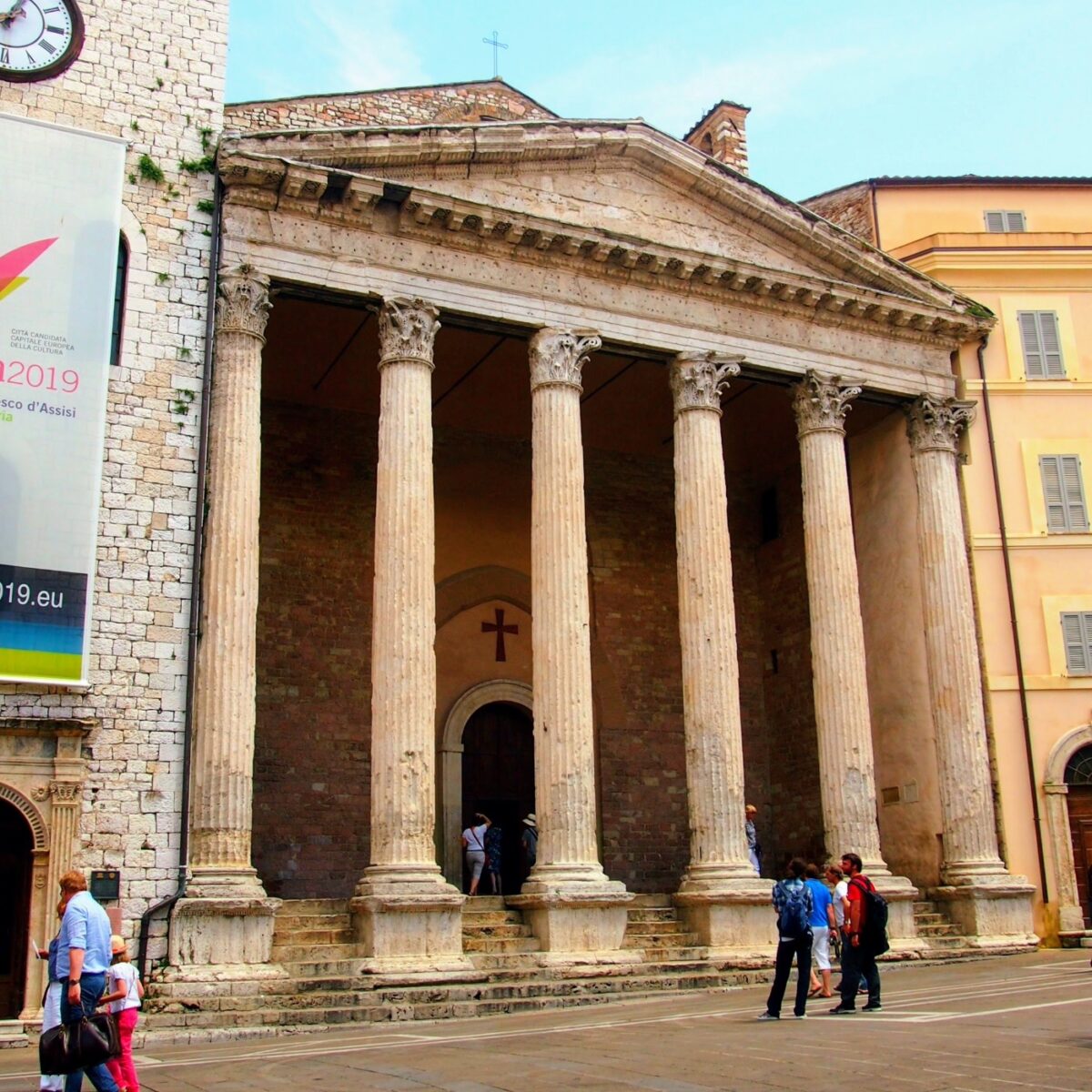 Ancient Roman Temple in Assisi Italy