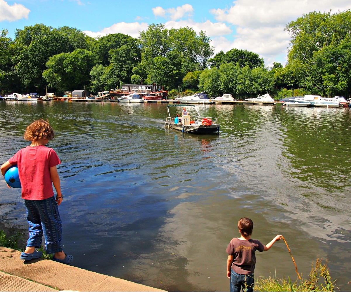 Ferry on the River Thames near Richmond London
