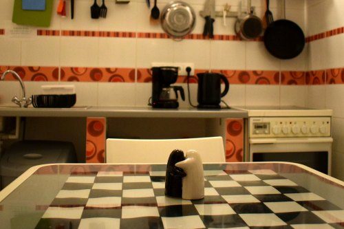 Family apartment Budapest Hungary kitchen