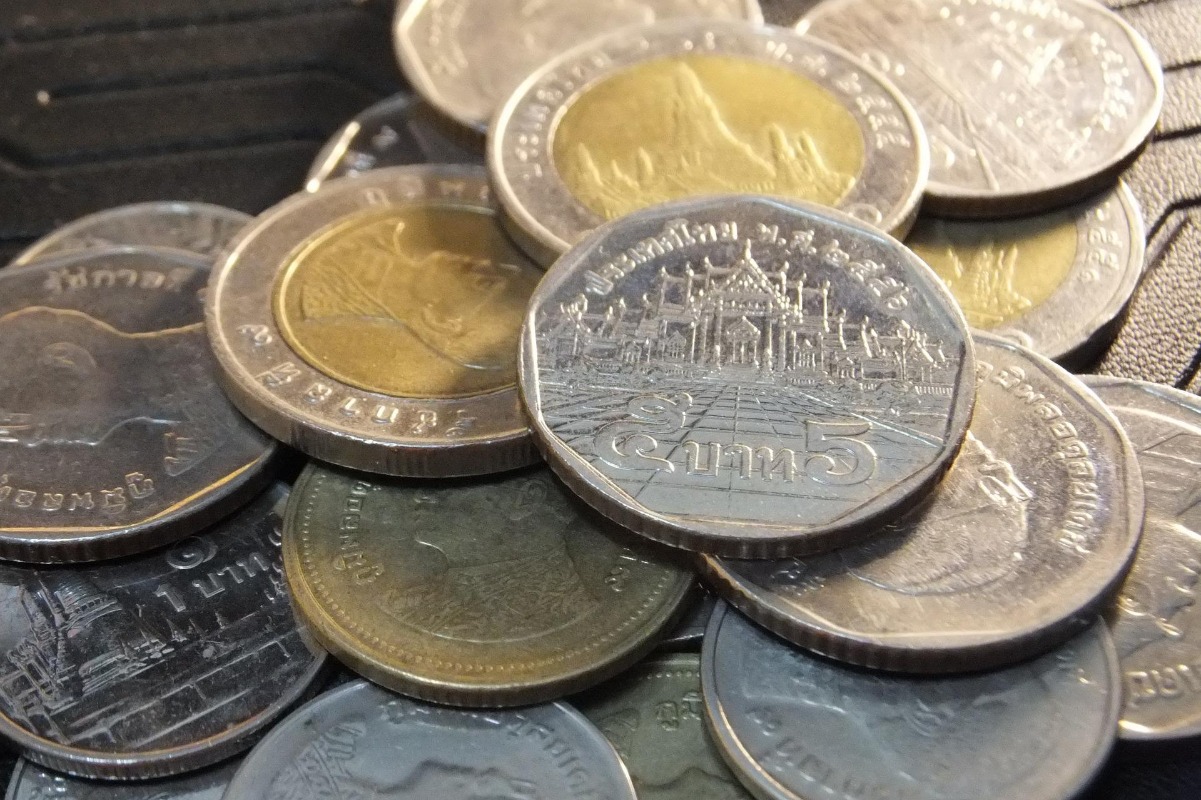 Thai baht coins currency