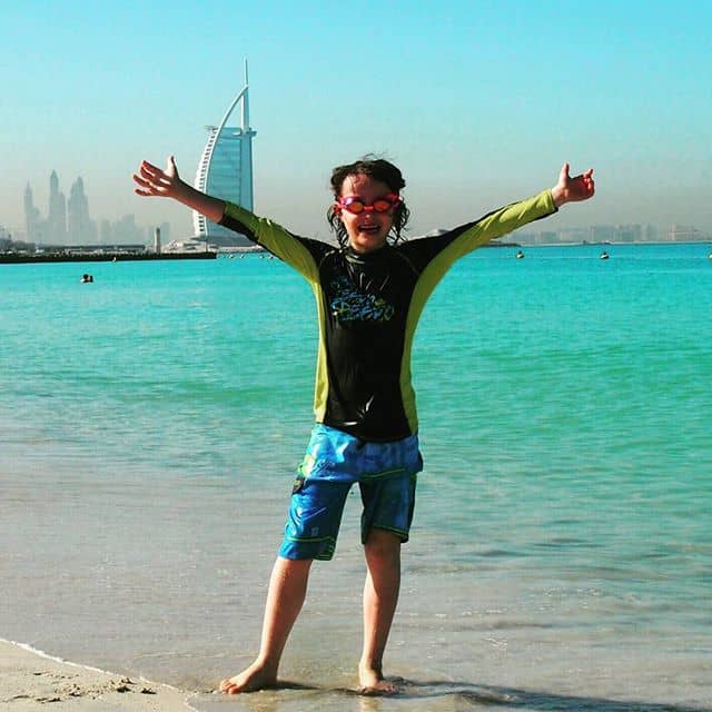 Burj Khalifa beach Dubai