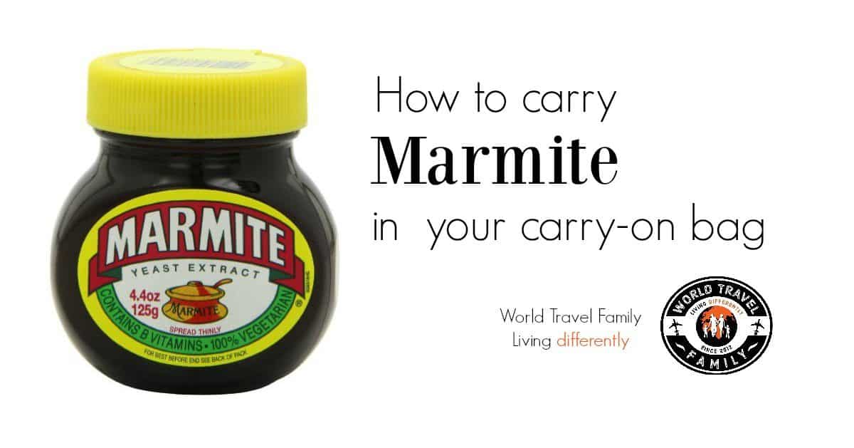 How to carry marmite in your carry on bag