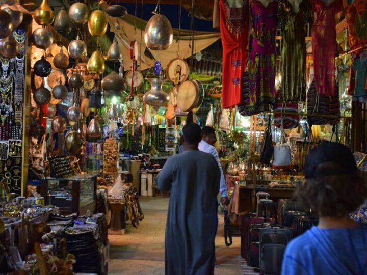 Tourist souk in Luxor Egypt