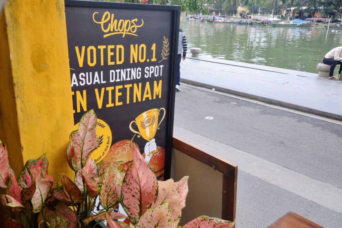 Chops Best Casual Dining in Vietnam Award