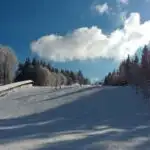 Skiing in Romania. Cavnic Maramures Skiing at Cavnic Romania Chair Lift and Ski School Kids Lift