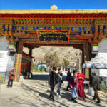Visiting Sera Monastery Tibet Entrance tothe Sera monastery Lhasa Tibet