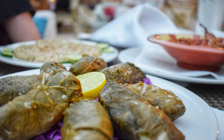 Egyptian Food - Stuffed Vine Leaves Mahshi Warak Enab
