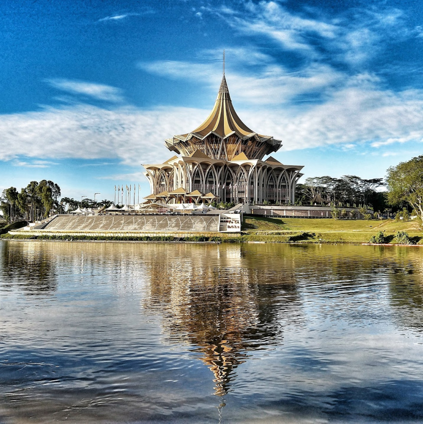 State Parliament Landmark of Kuching waterfront and famous building