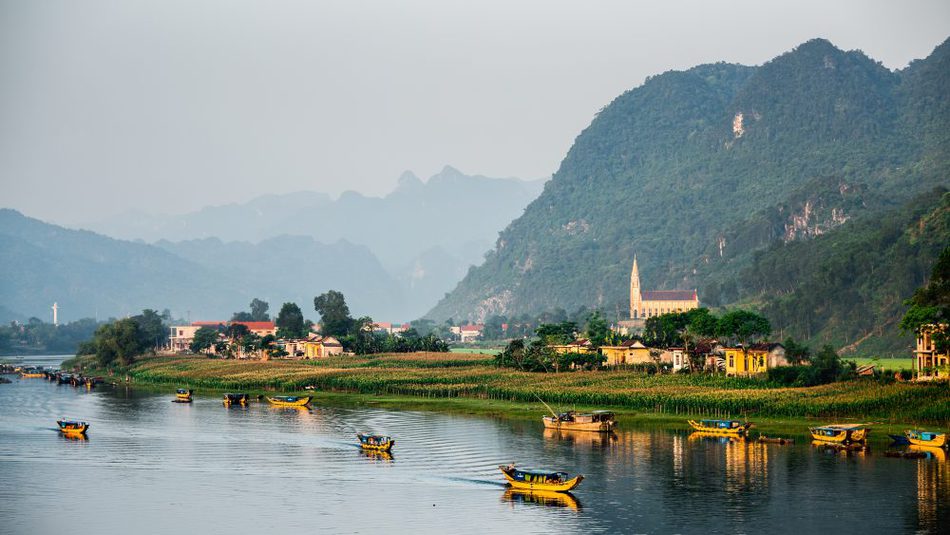 Staying on the river Phong Nha Ke Bang National Park Vietnam