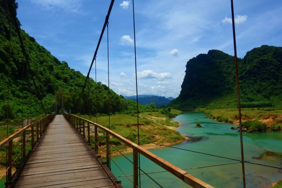 Bridge Phong Nha Park and caves Vietnam