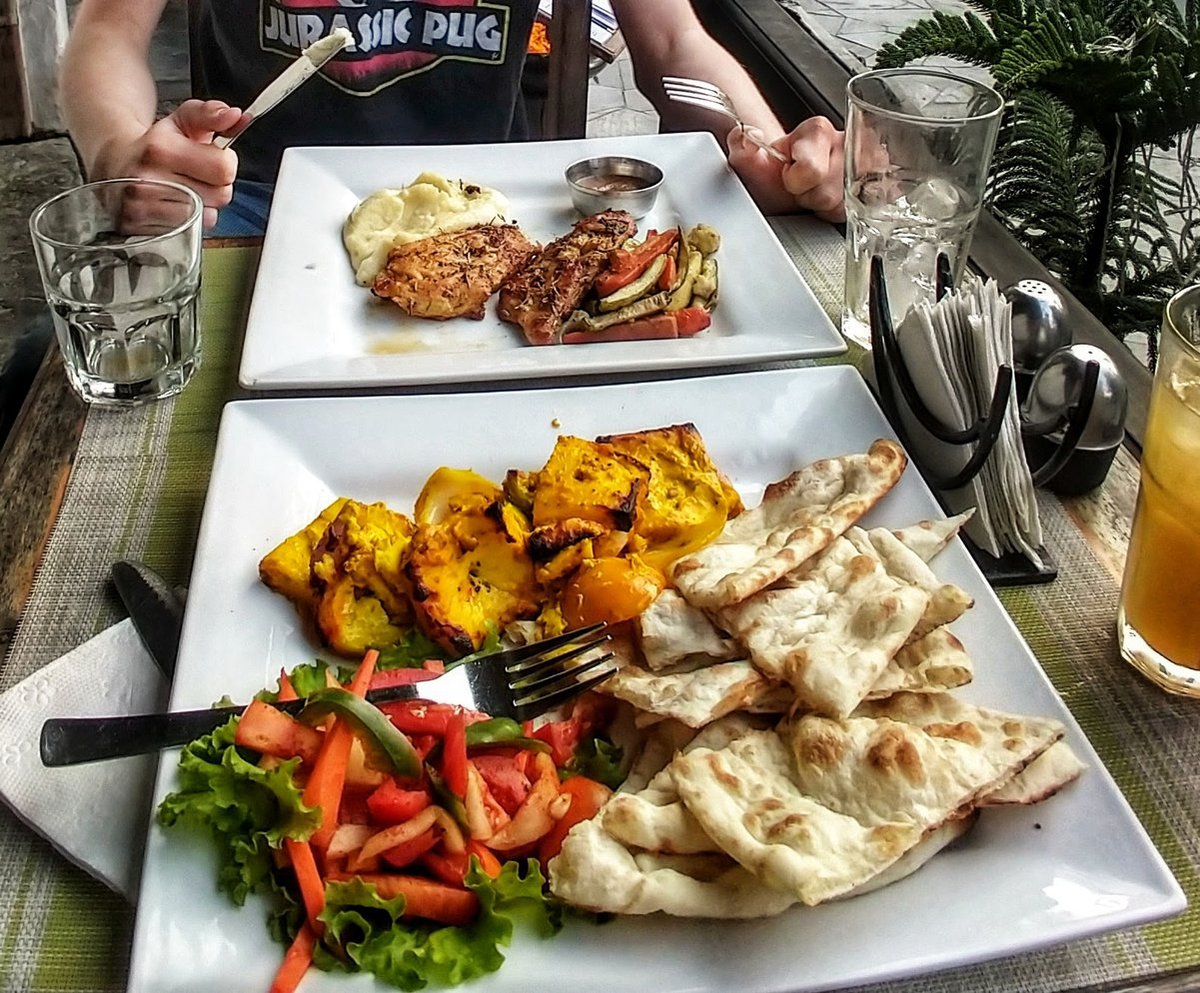western and Nepali meals in a Pokhara restaurant