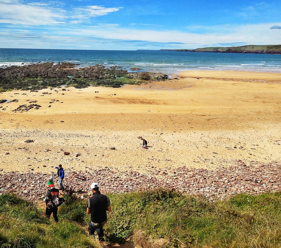 wales with kids beaches family on a remote beach