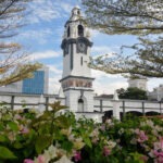 Ipoh Malaysia, With Family and Kids ipoh malaysia pretty white clock tower and flowers
