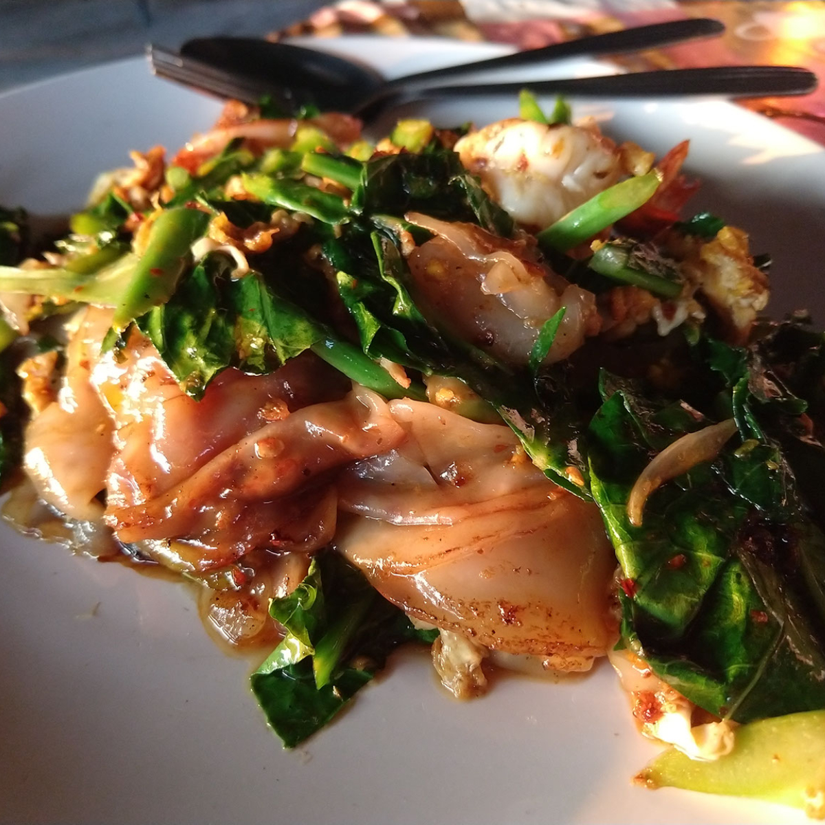 pad sew eew or pad seew one of the best fried noodle dishes in southeast asia from Thailand