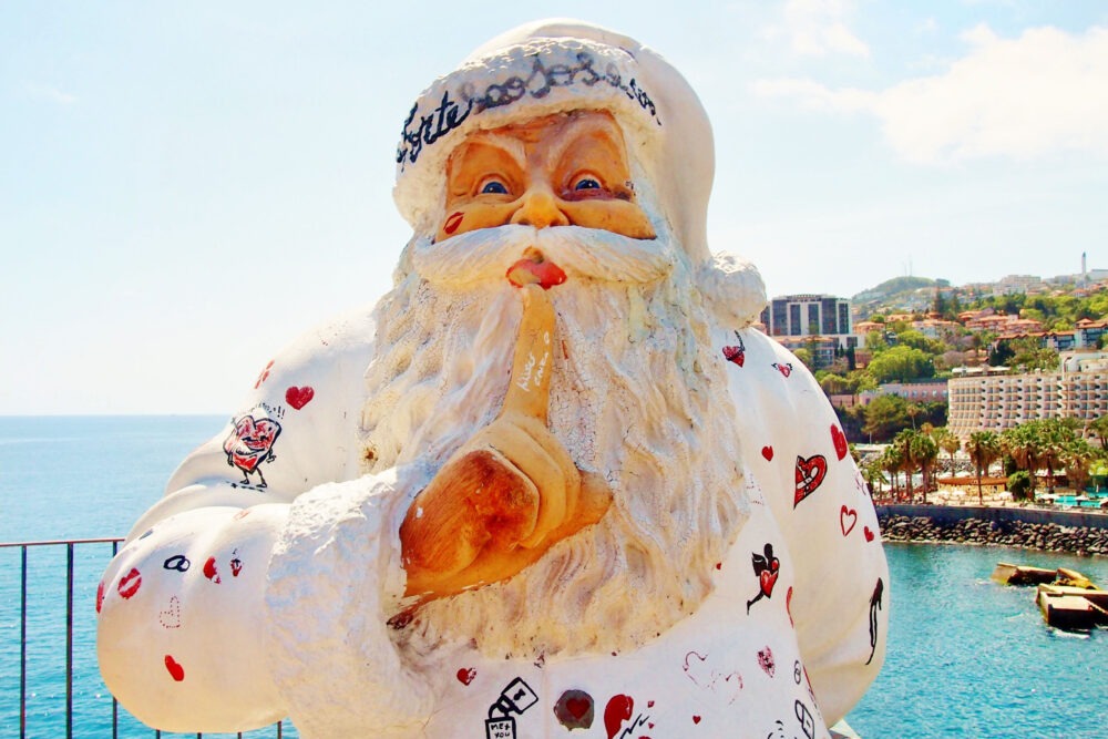 european Santa Clause in white