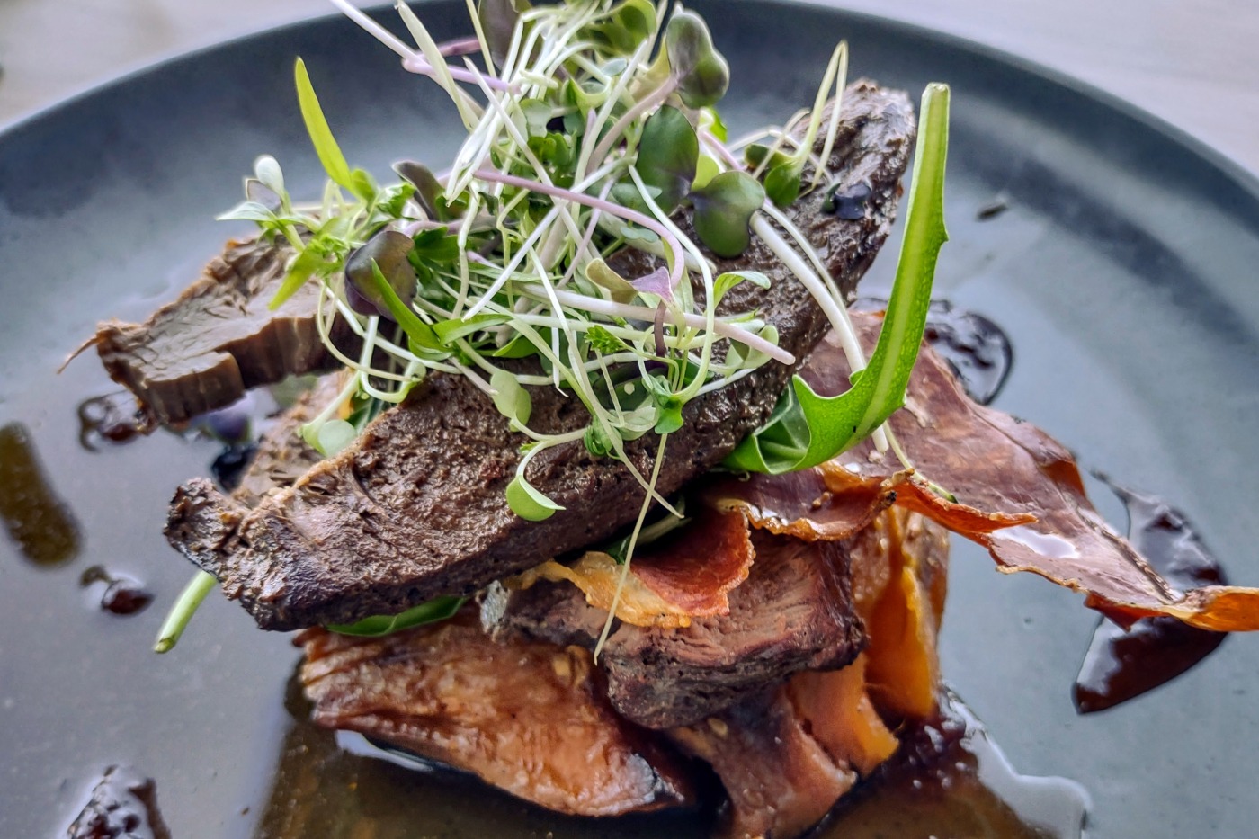 kangaroo steak in a restaurant in Australia