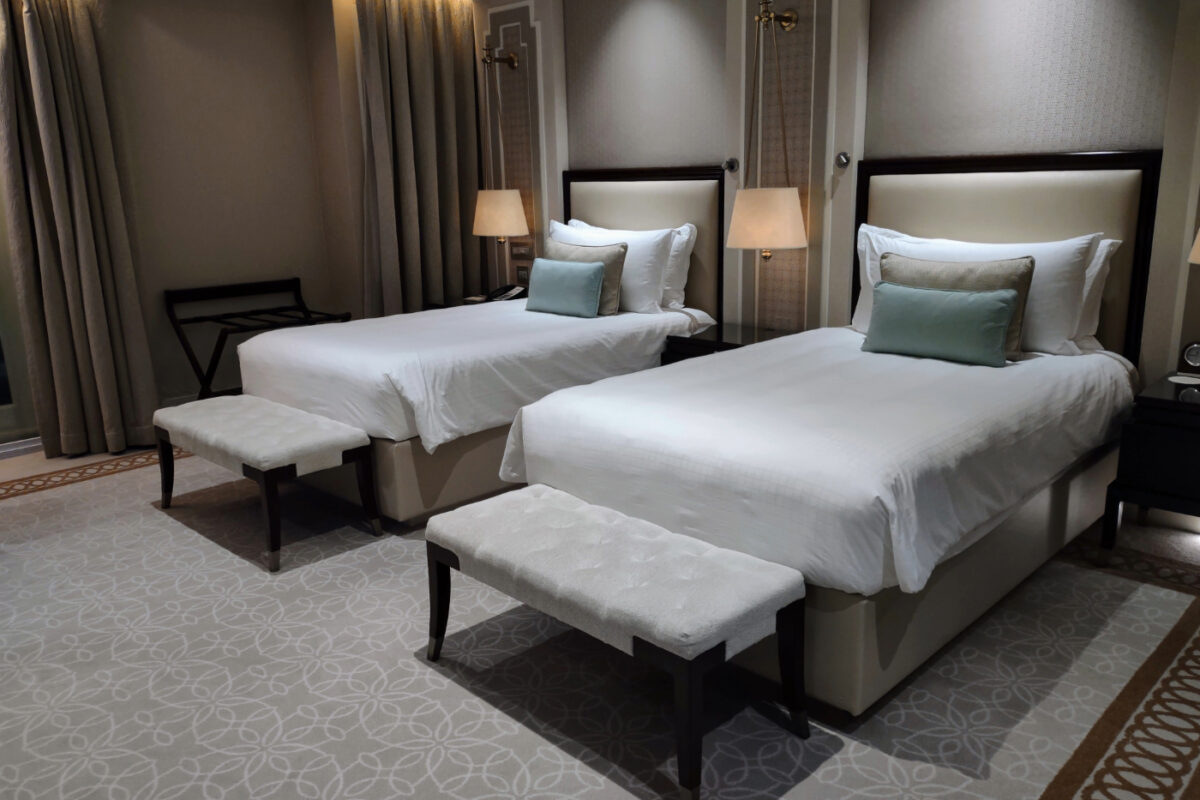 Room with 2 beds at The Fullerton Hotel in Singapore