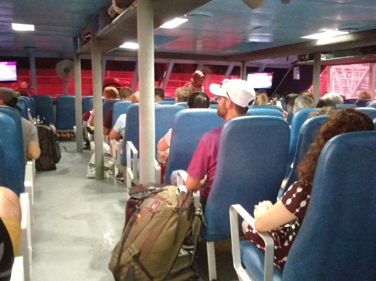 Ferry Langkawi Penang inside passenger ferry Malaysia