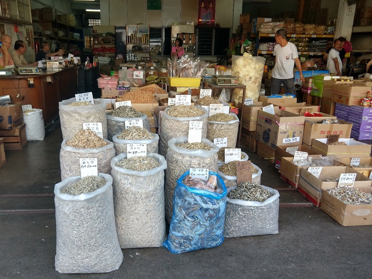 Malaysian food dried fish