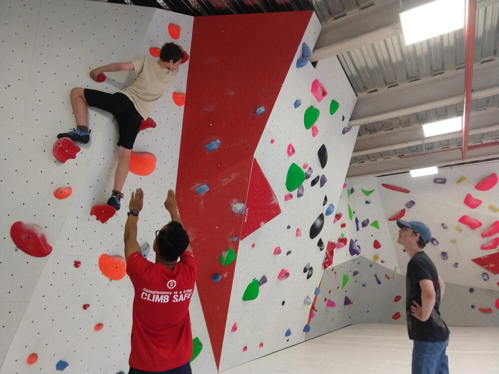 Kids climbing in Malaysia