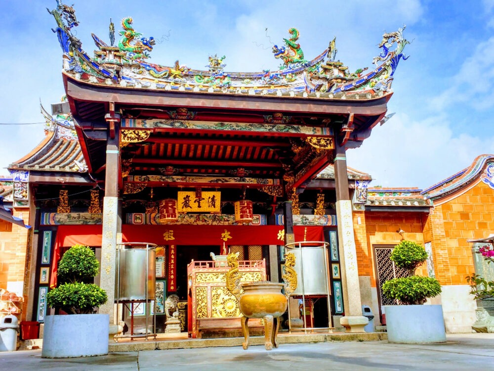 Snake temple Penang Malaysia kids