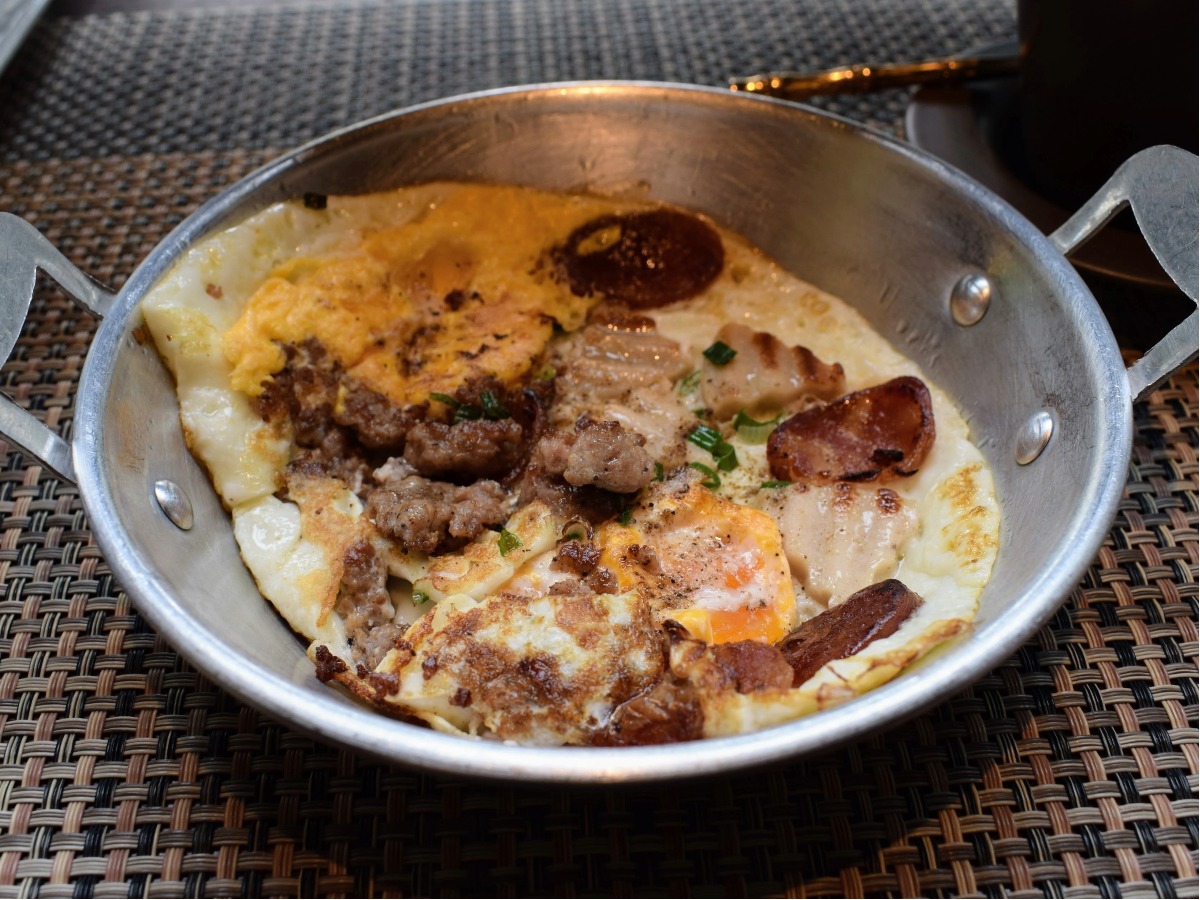 Breakfast in Thailand Bacon and Eggs