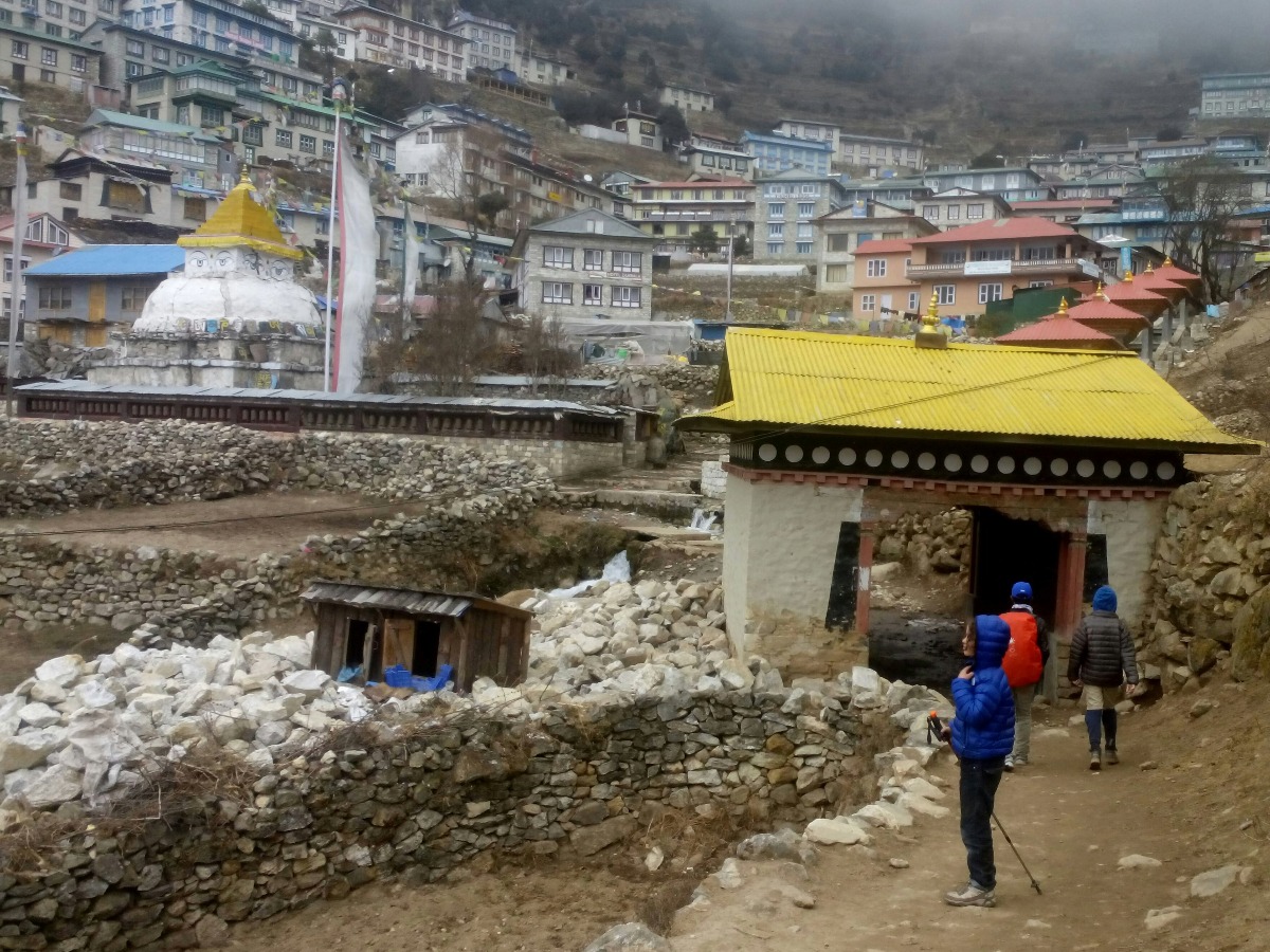 Arriving at Namche Bazaar