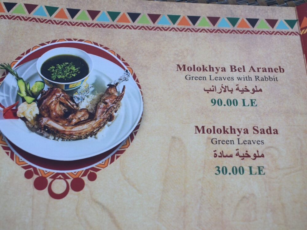 Egyptian food molokhia with rabbit