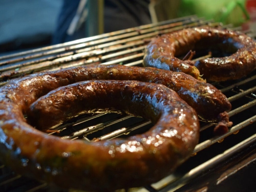 Thai food sausage grill