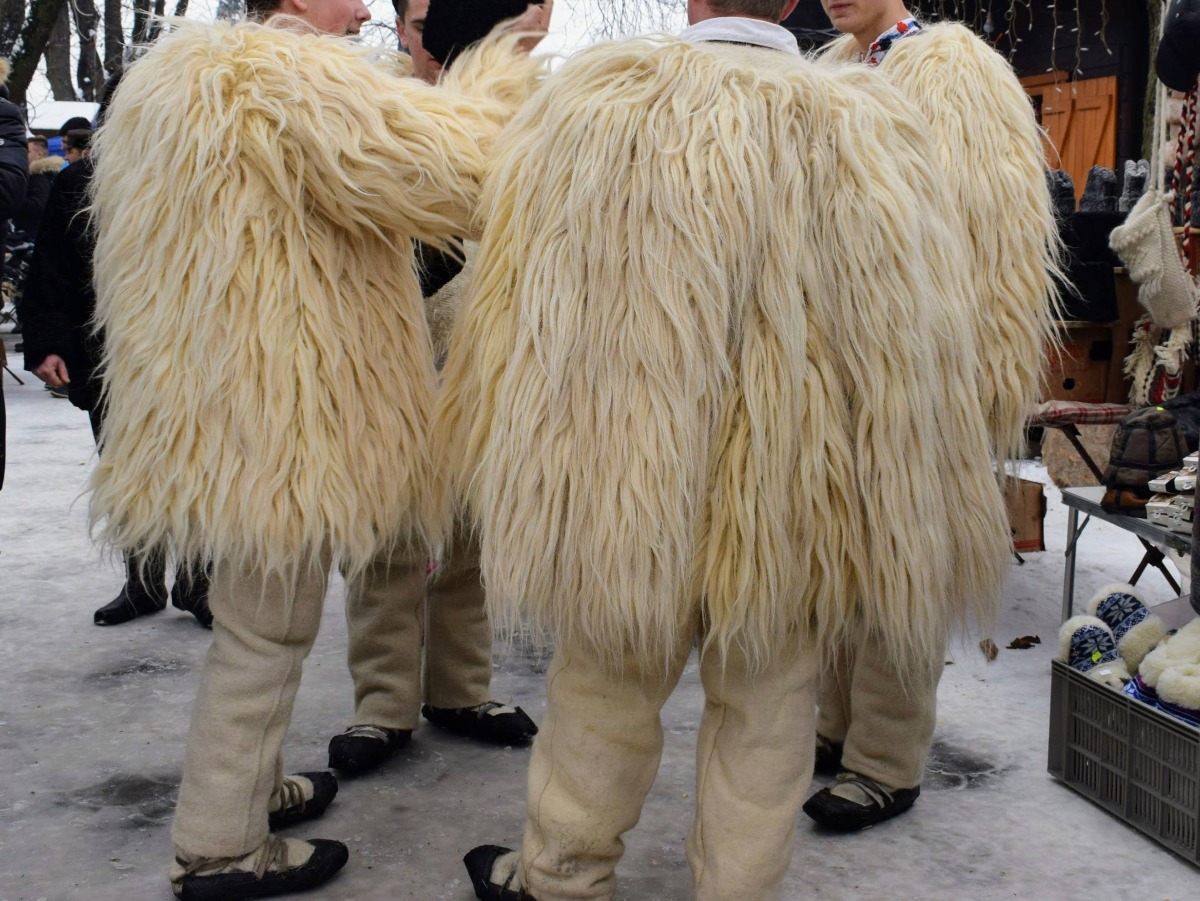 Winter dress sheepskins Romania