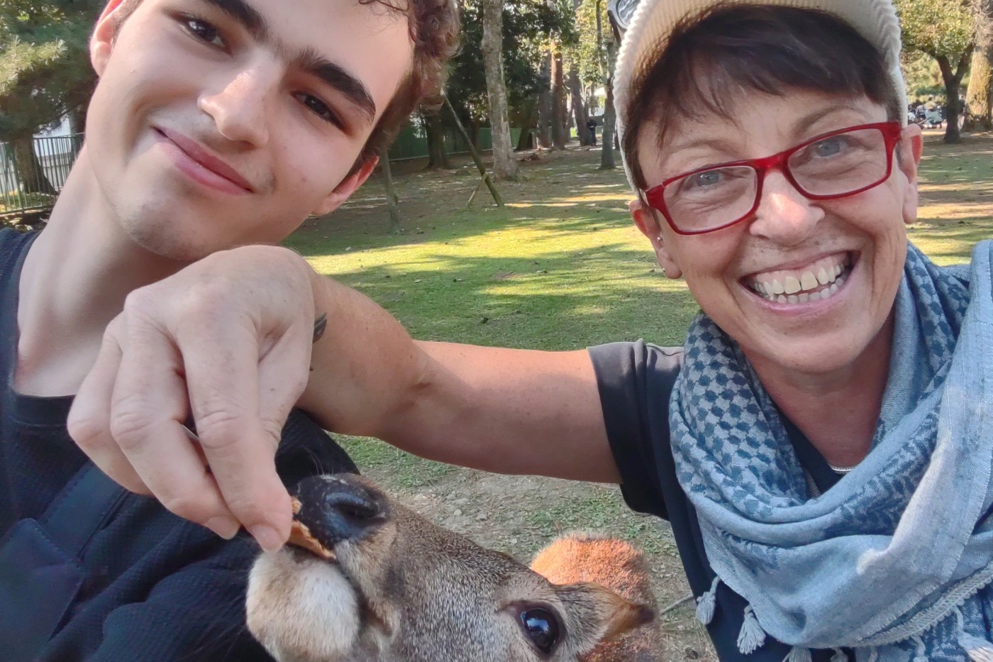 Hat and scarf essential for travel
