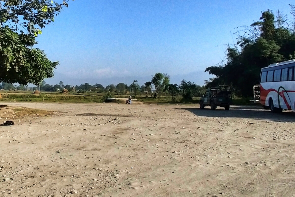Nepal geography, view of the mountains from the flatter south