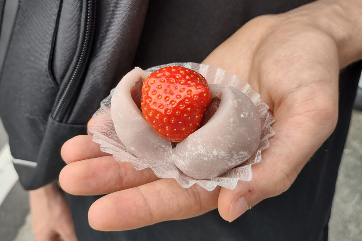 Strawberry mochi