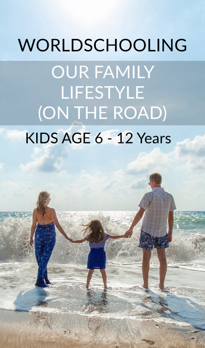 family travel, standing on a beach