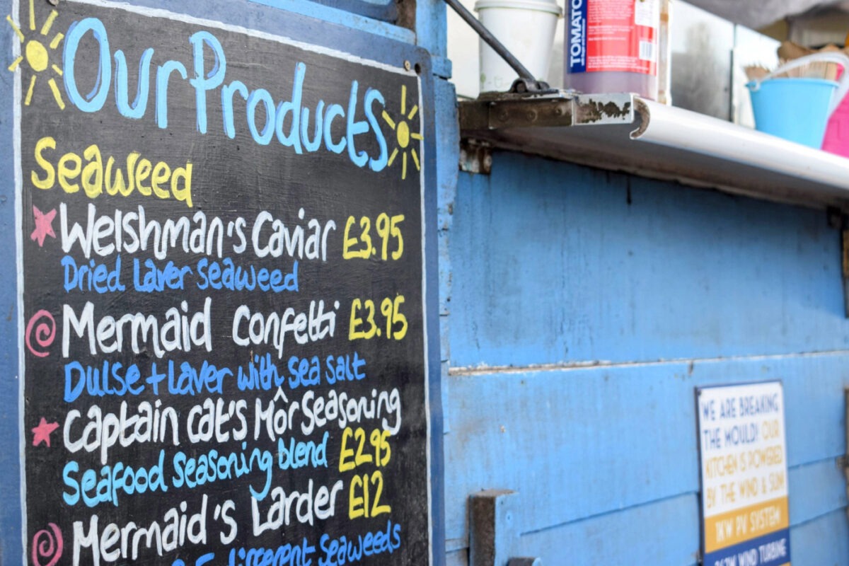 Menu of seaweed products