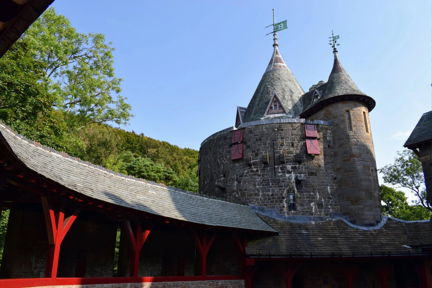 ramparts inside castell coch wales