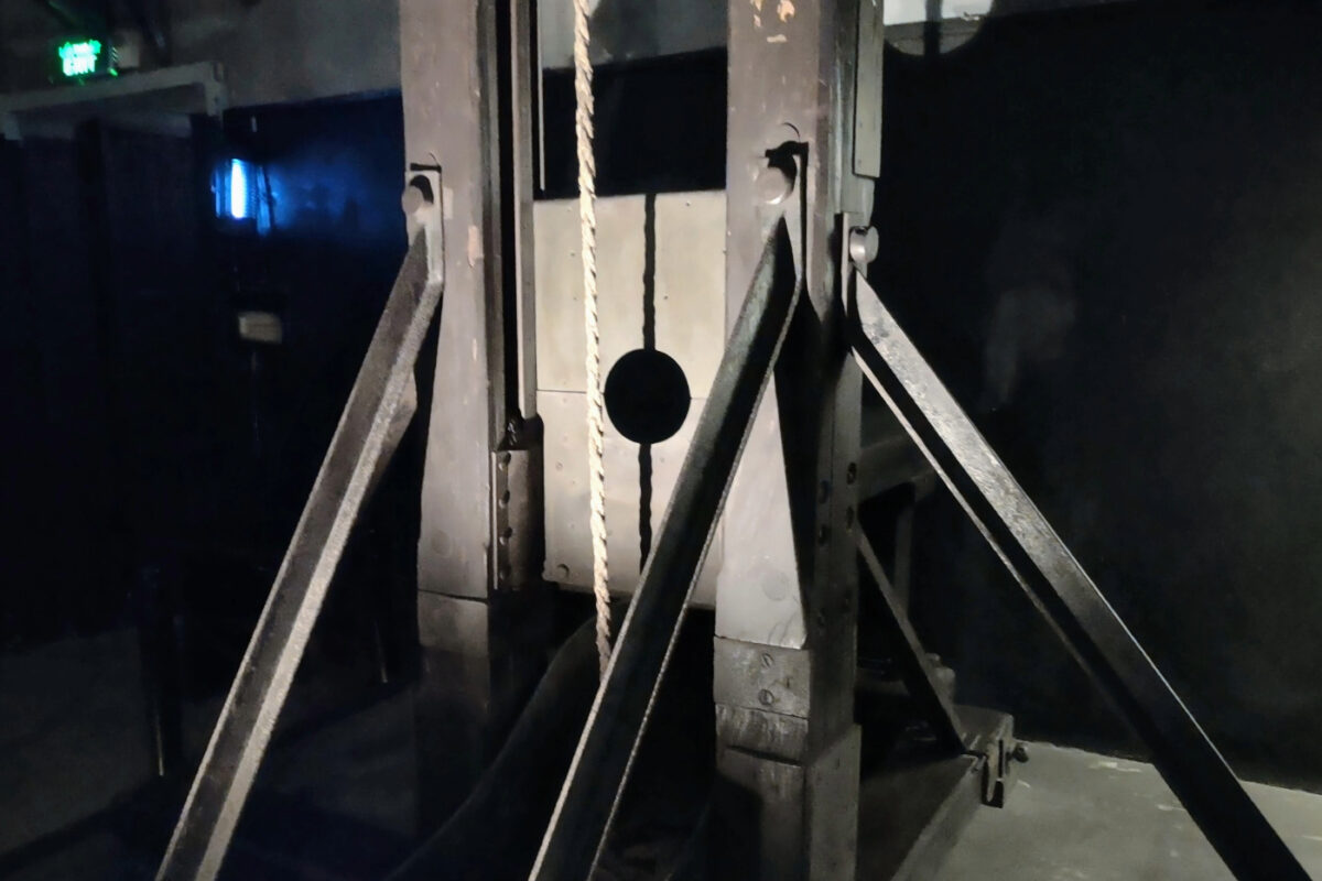 The Guillotine inside the French Prison in Hanoi