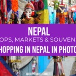 Nepal -Shopping, Markets, and Souvenirs. a gift shop on a street in Kathmandu selling traditional Nepali dolls and prayer flags
