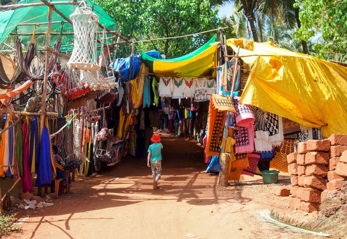 It is worth visiting Goa for shopping, a market in Goa