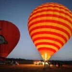 Hot air balloons taking off near Cairns Australia